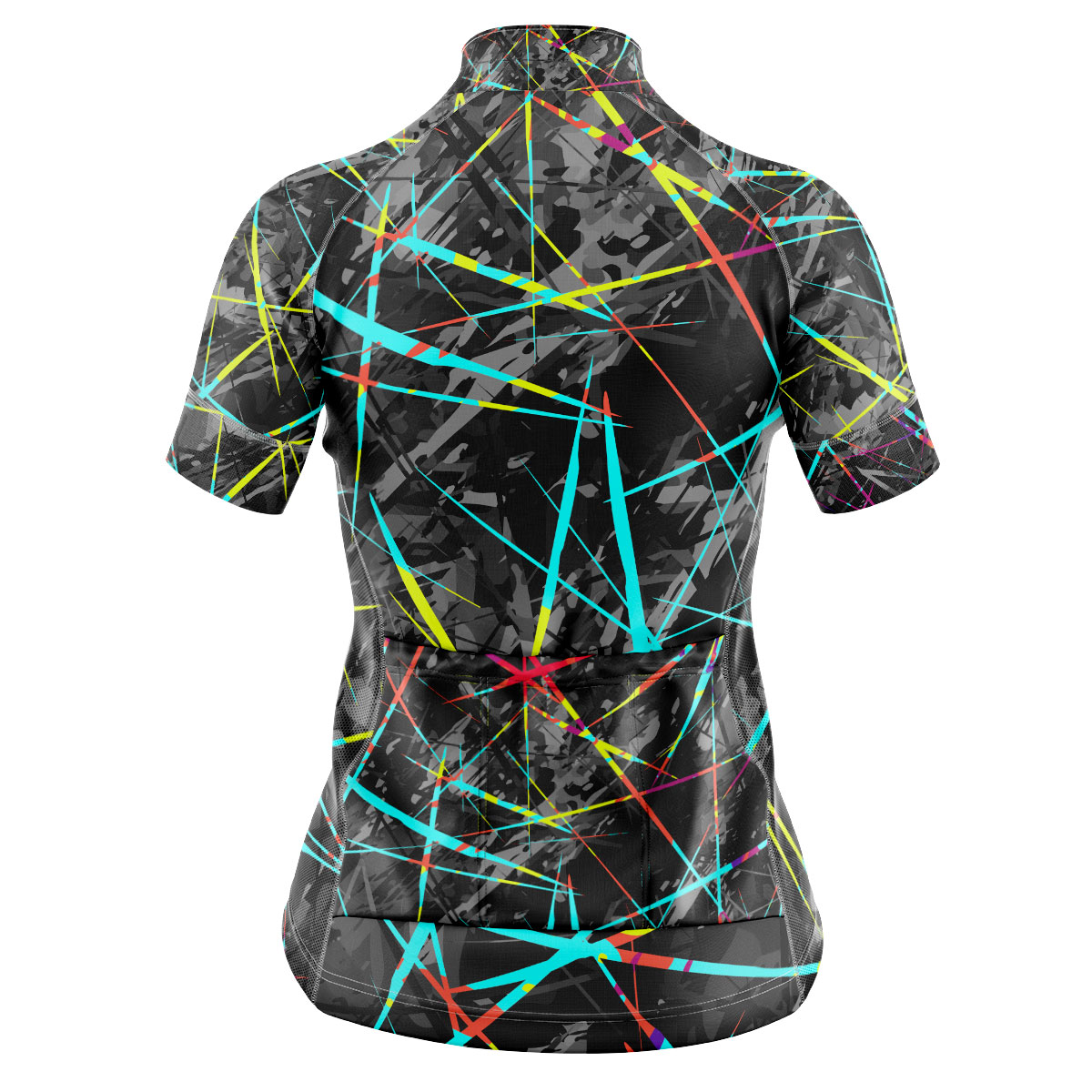 Jersey Ciclismo Manga Corta Maillot Mtb  Gris Extremo Rayas de Colores C0010 - Imagen 4