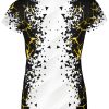 Playera Dama Manga Corta Grieta Amarilla L0004 - Imagen 2
