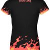 Playera Dama Manga Corta Pareja Calavera Fuego True Love A0009 - Imagen 2