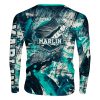 Playera Caballero Manga Larga Pez Marlín Fishing Turquesa A0019 - Imagen 2