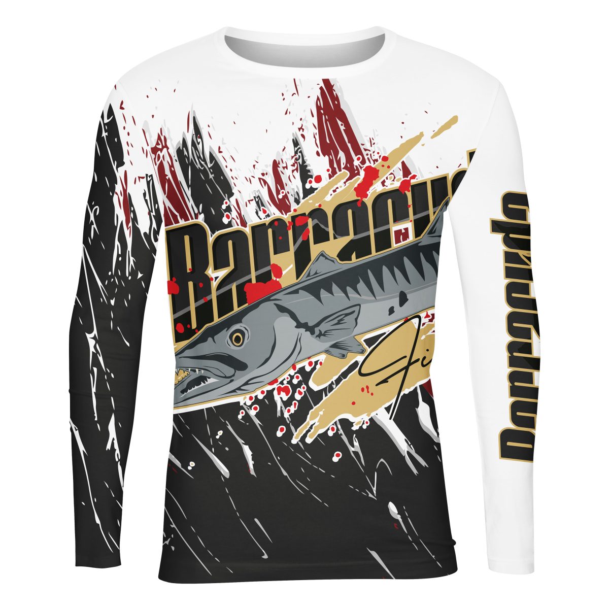 Playera Caballero Manga Larga Pesca Extrema Barracuda A0024