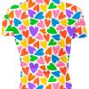 Playera Caballero Manga Corta San Valentín Corazones Colores A0035 - Imagen 2