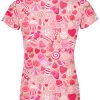 Playera Dama Manga Corta San Valentín Dulces Caramelos Corazón A0036 - Imagen 2