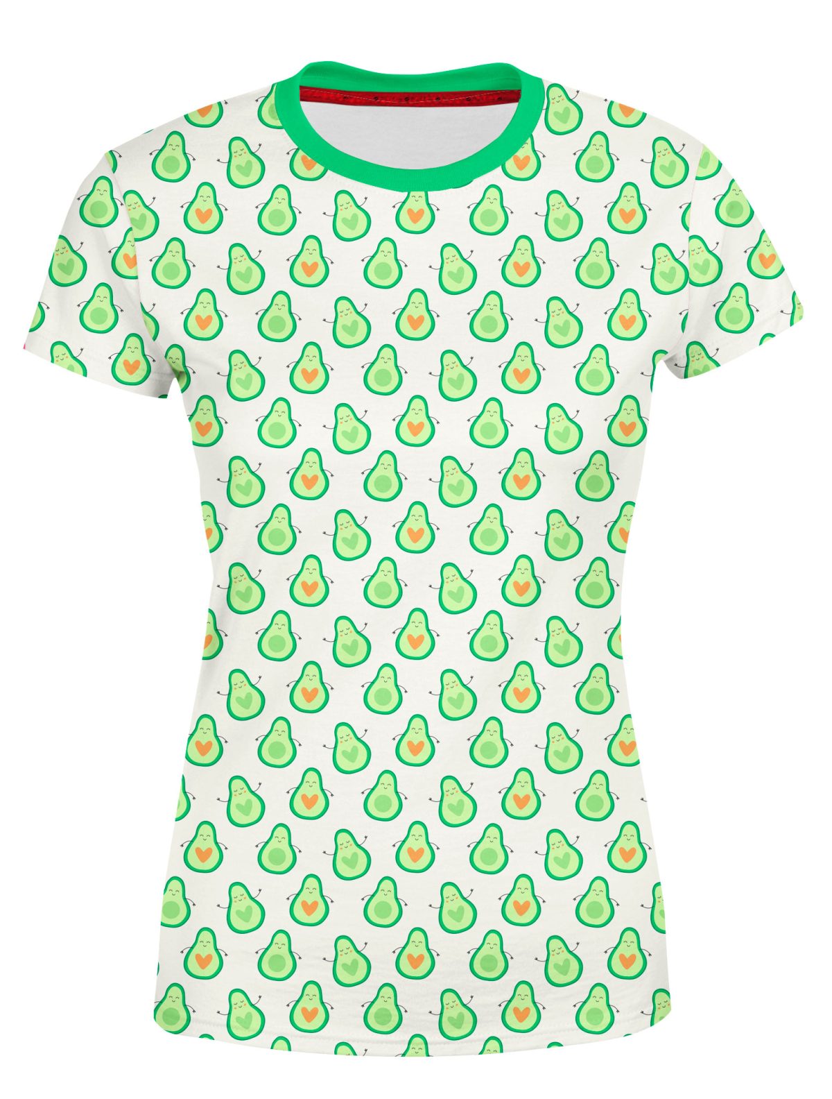 Playera Dama Manga Corta Aguacates Pequeños A0038