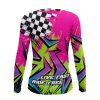 Playera Dama Manga Larga Chica Biker Live Fast Ride Free A0039 - Imagen 2