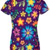 Playera Dama Manga Corta Bailarina Mexicana Flores Colores Folklore A0045 - Imagen 2