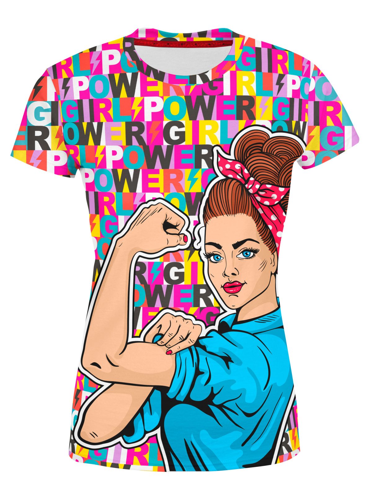 Playera Dama Manga Corta Girl Power Pin A0050