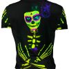 Playera Caballero Manga Corta Día de Muertos Figuras Neón A0053 - Imagen 2