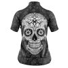 Jersey Ciclismo Manga Corta Maillot Mtb Calavera Blanca Fondo Negro C0008 - Imagen 4