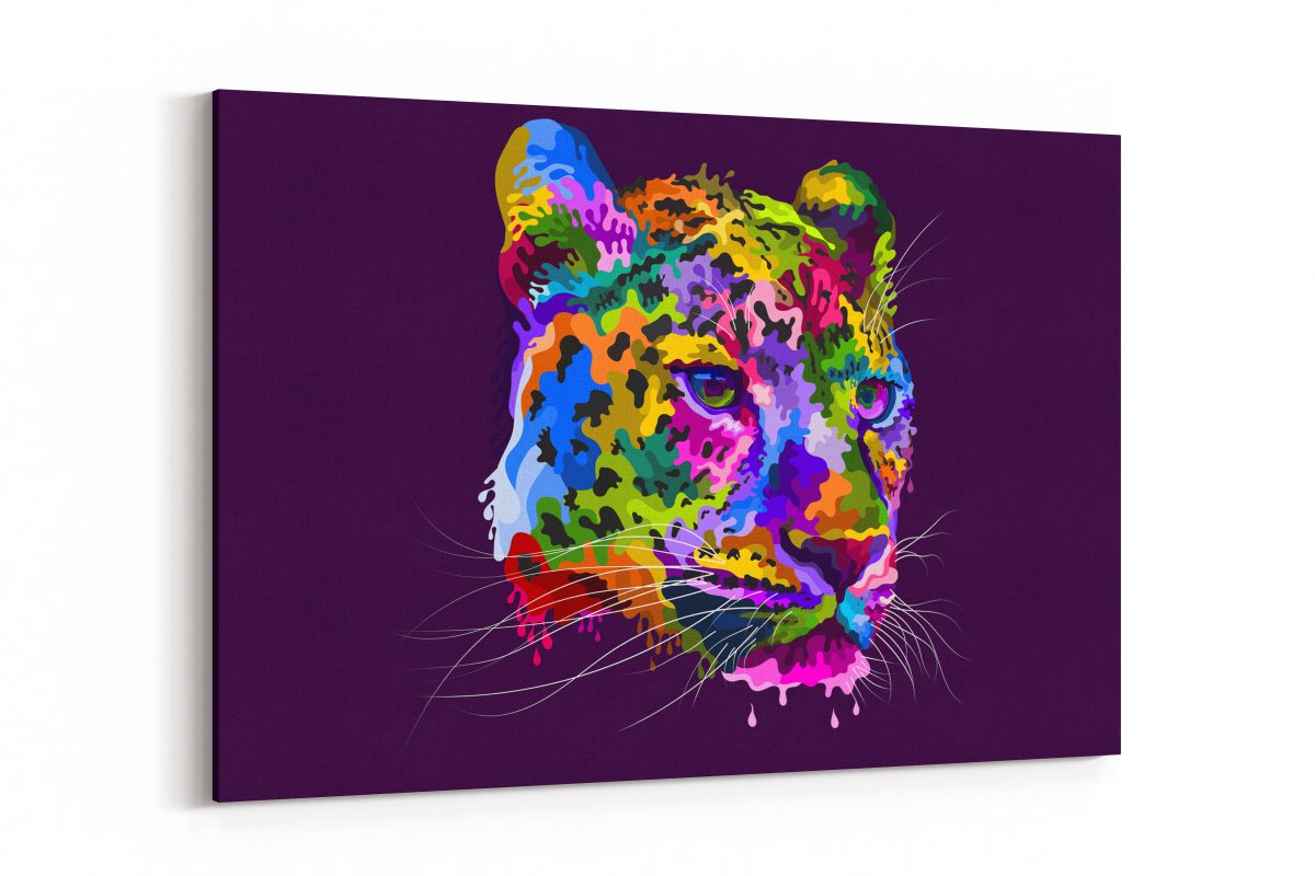 Cuadro Jaguar Colorido Scene