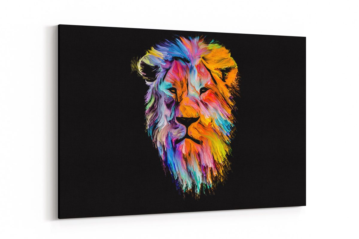 Cuadro León Pintado Scene