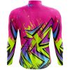 Jersey Ciclismo Manga Larga Maillot Mtb Rosa Eléctrico Caballero L0040 - Imagen 2