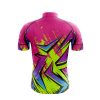 Jersey Ciclismo Manga Corta Maillot Mtb Dama Rosa Eléctrico Tintas Neón L0040 - Imagen 2