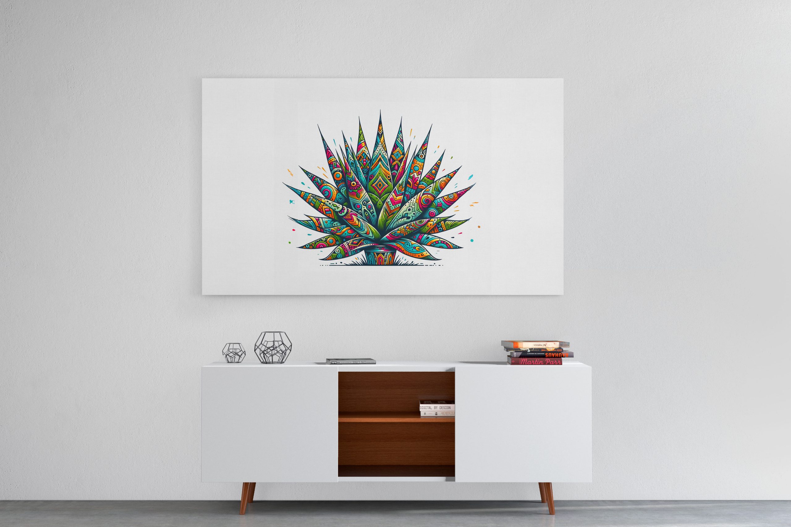 Cuadro Agave Huichol Scene - Imagen 3
