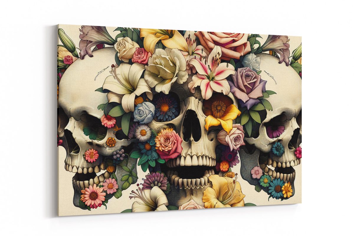 Cuadro Calaveras y Flores Scene