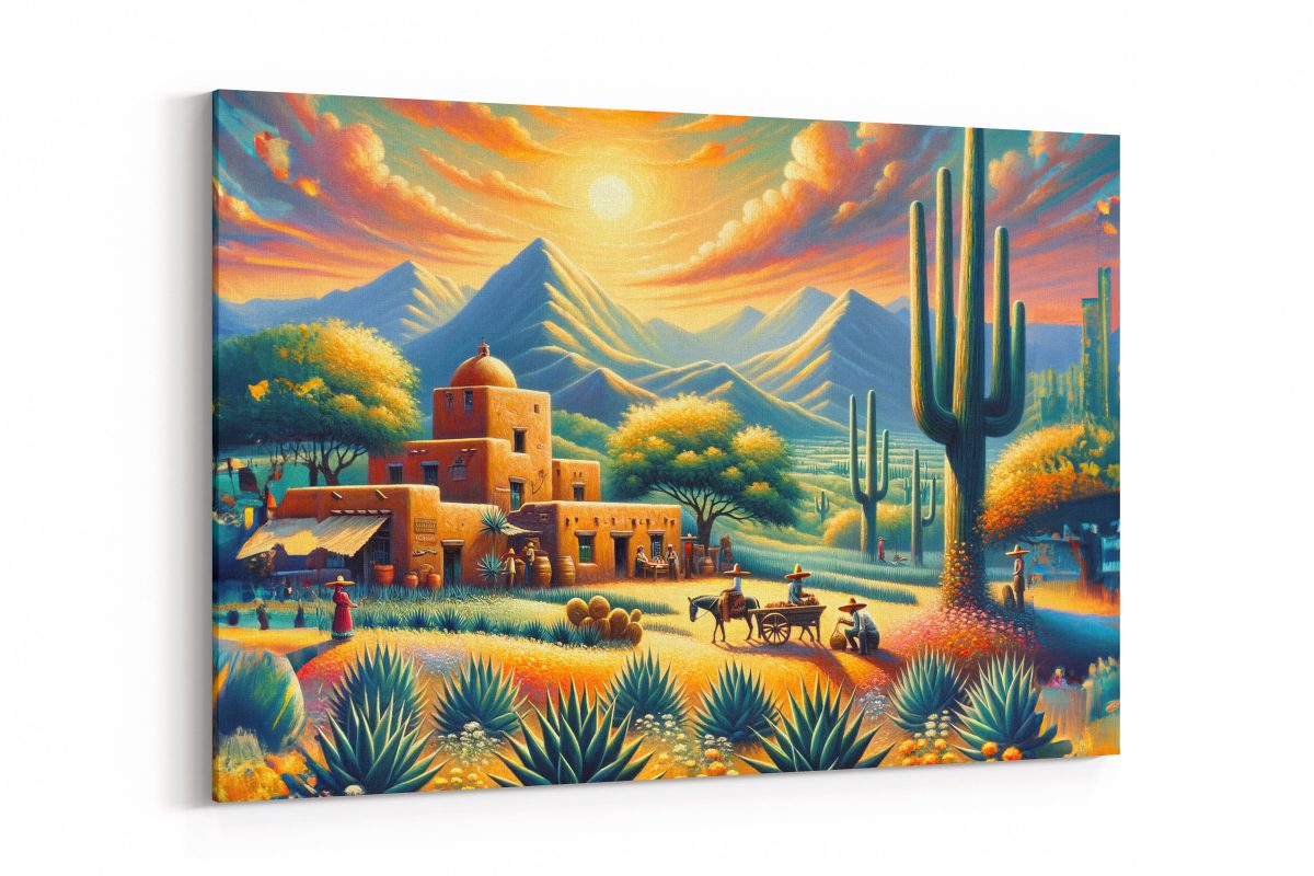 Cuadro Cactus Rancho de Agaves Scene