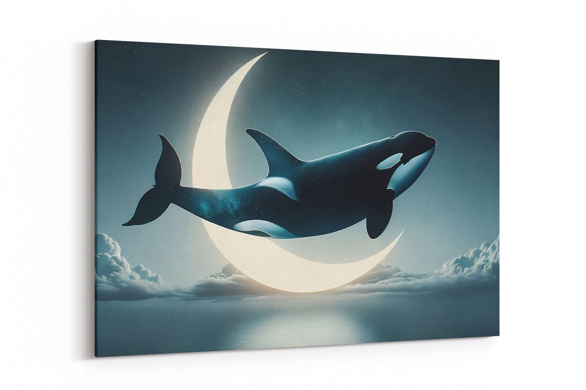 Cuadro Orca y Luna Scene