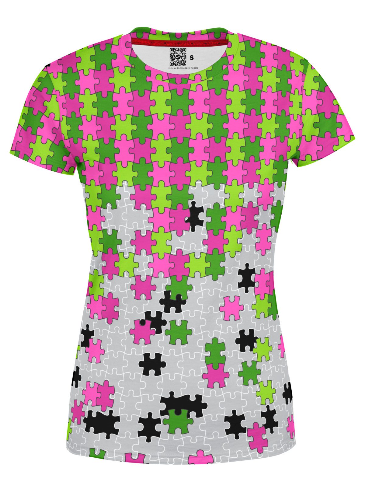 Playera Dama Manga Corta Rompecabezas