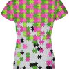 Playera Dama Manga Corta Rompecabezas - Imagen 2