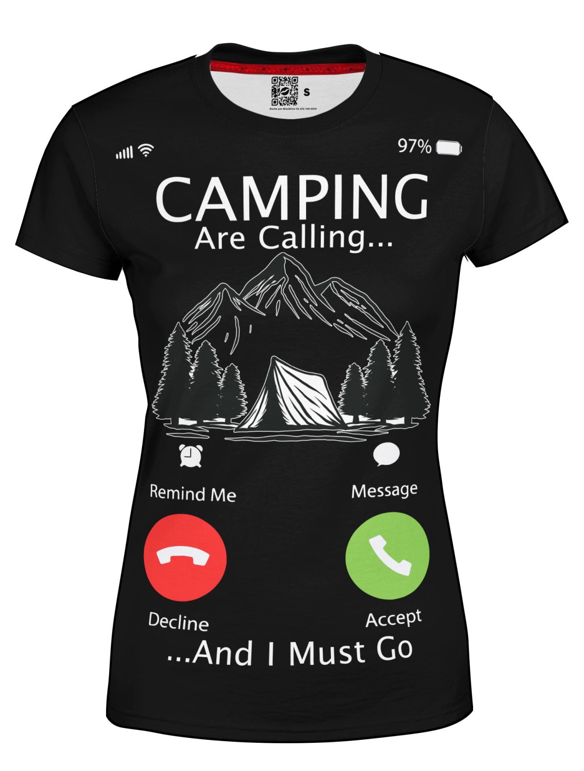 Playera Dama Manga Corta Camping