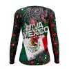 Playera Dama Manga Larga Viva México Bandera Manchas A0064 - Imagen 2