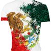 Playera Caballero Manga Corta Águila Manchas Tricolor A0066 - Imagen 2