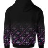 Sudadera Full Print Calaveritas Rosa Lila C0050 - Imagen 2