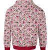 Sudadera Full Print Calaveritas Rosa Blanco C0051 - Imagen 2