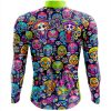 Jersey Ciclismo Manga Larga Maillot Mtb Catrines Calaveritas Neón A0069 - Imagen 2