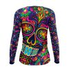 Playera Dama Manga Larga Catrina Colores Vibrantes Neón A0073 - Imagen 2