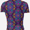Playera Caballero Manga Corta Tribal Morado D0013 - Imagen 2