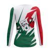 Playera Dama Manga Larga Bandera México Águila Verde Blanco - Imagen 2