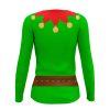 Playera Dama Manga Larga Elfo Navidad Duende A0077 - Imagen 2