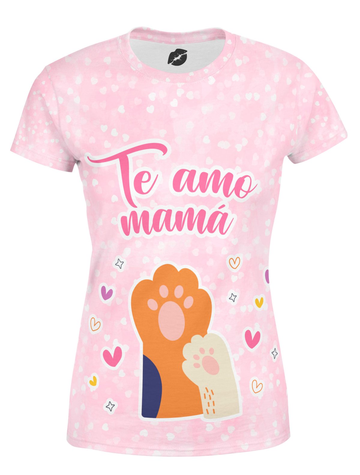 Playera Full Print Dama Te Amo Mamá Manita C0068