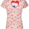 Playera Full Print Dama Gatos Pareja Corazones C0072 - Imagen 2