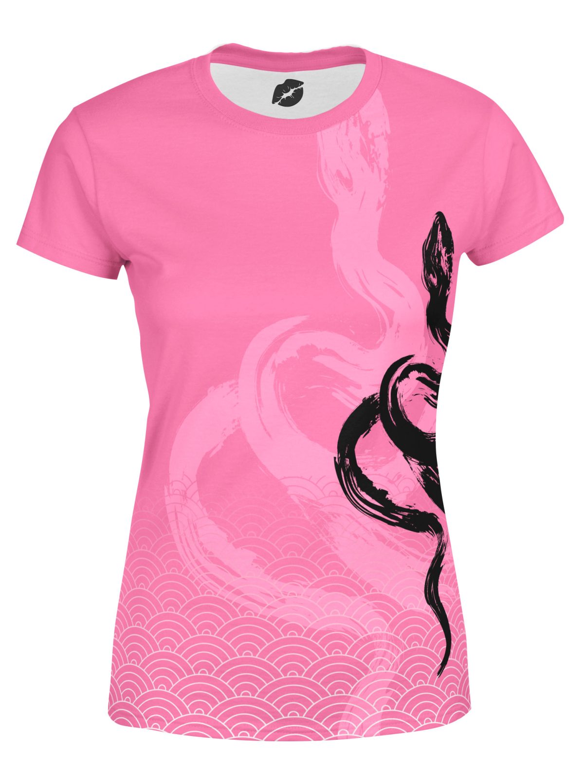 Playera Full Print Dama Snake Rosa C0065