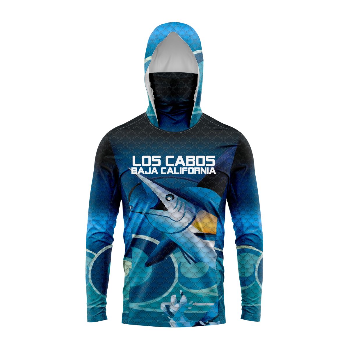 Jersey con Gorro y Bandana Pesca Los Cabos Escamas Pez Espada