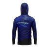 Jersey con Gorro y Bandana Pesca Pescado Gris Fondo Mar Azul Oscuro - Imagen 2