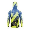 Jersey con Gorro y Bandana Pesca Pez Dorado Verde Fosfo Azul - Imagen 2