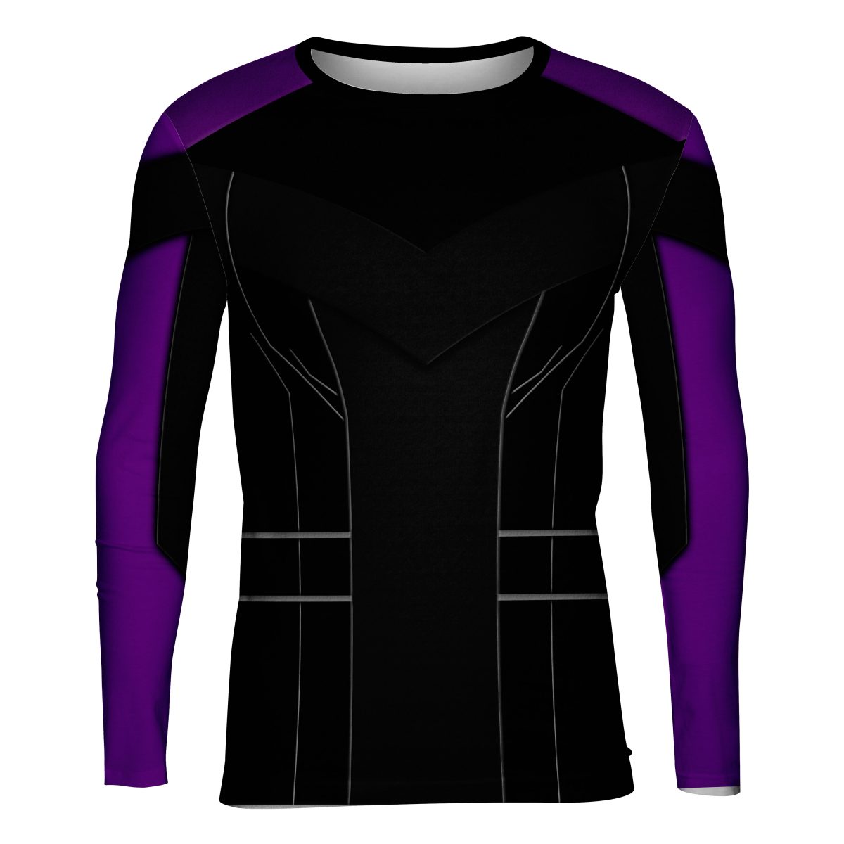 Playera Caballero Manga Larga Super Héroe Halcón Morado A0103