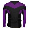 Playera Caballero Manga Larga Super Héroe Halcón Morado A0103 - Imagen 2