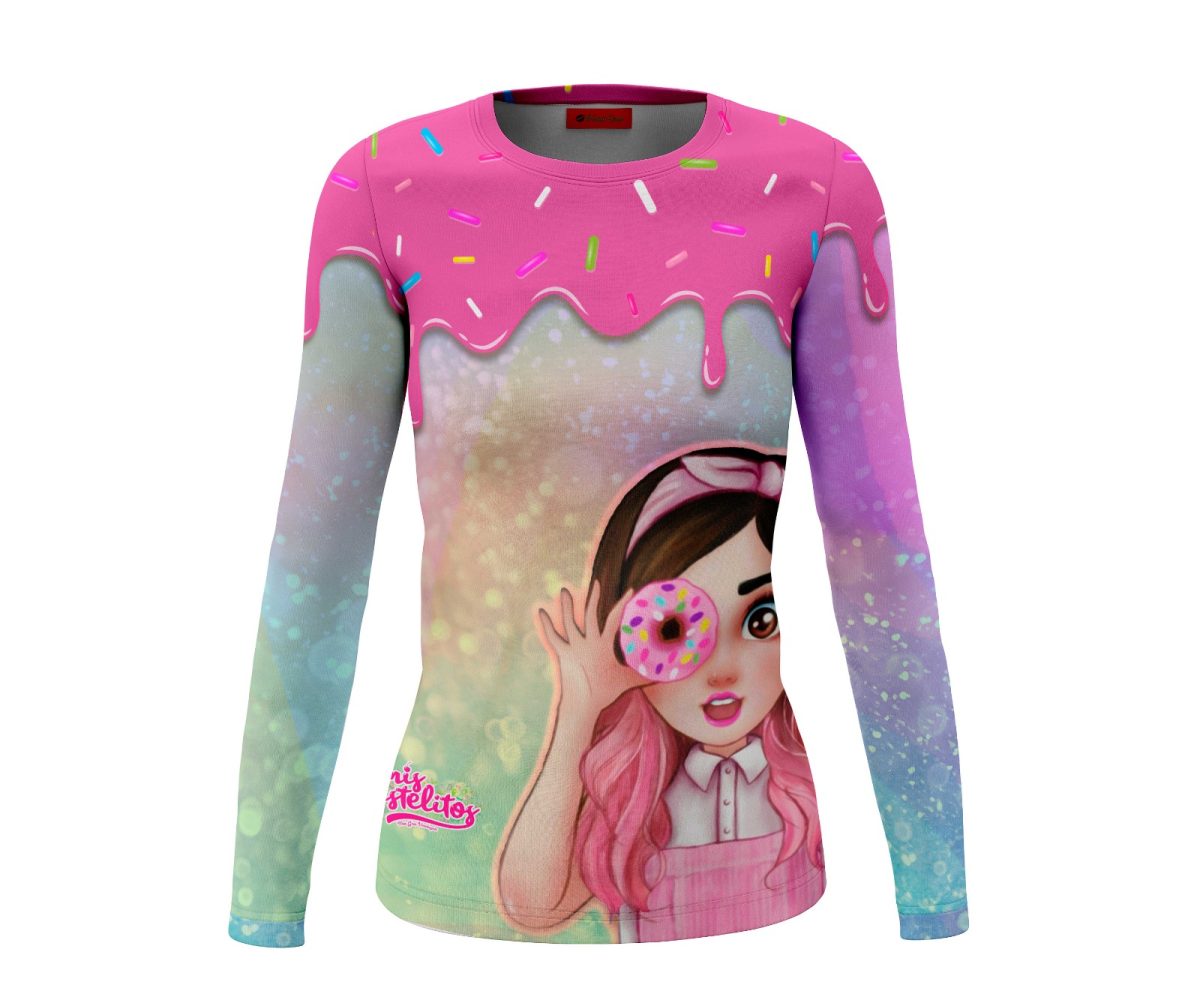 Playera Dama Manga Larga Mis Pastelitos