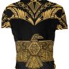 Playera Caballero Manga Corta Jefe Azteca Águila Dorado A0096 - Imagen 2