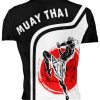 Playera Caballero Manga Corta Muay Thai Negro Blanco A0100 - Imagen 2