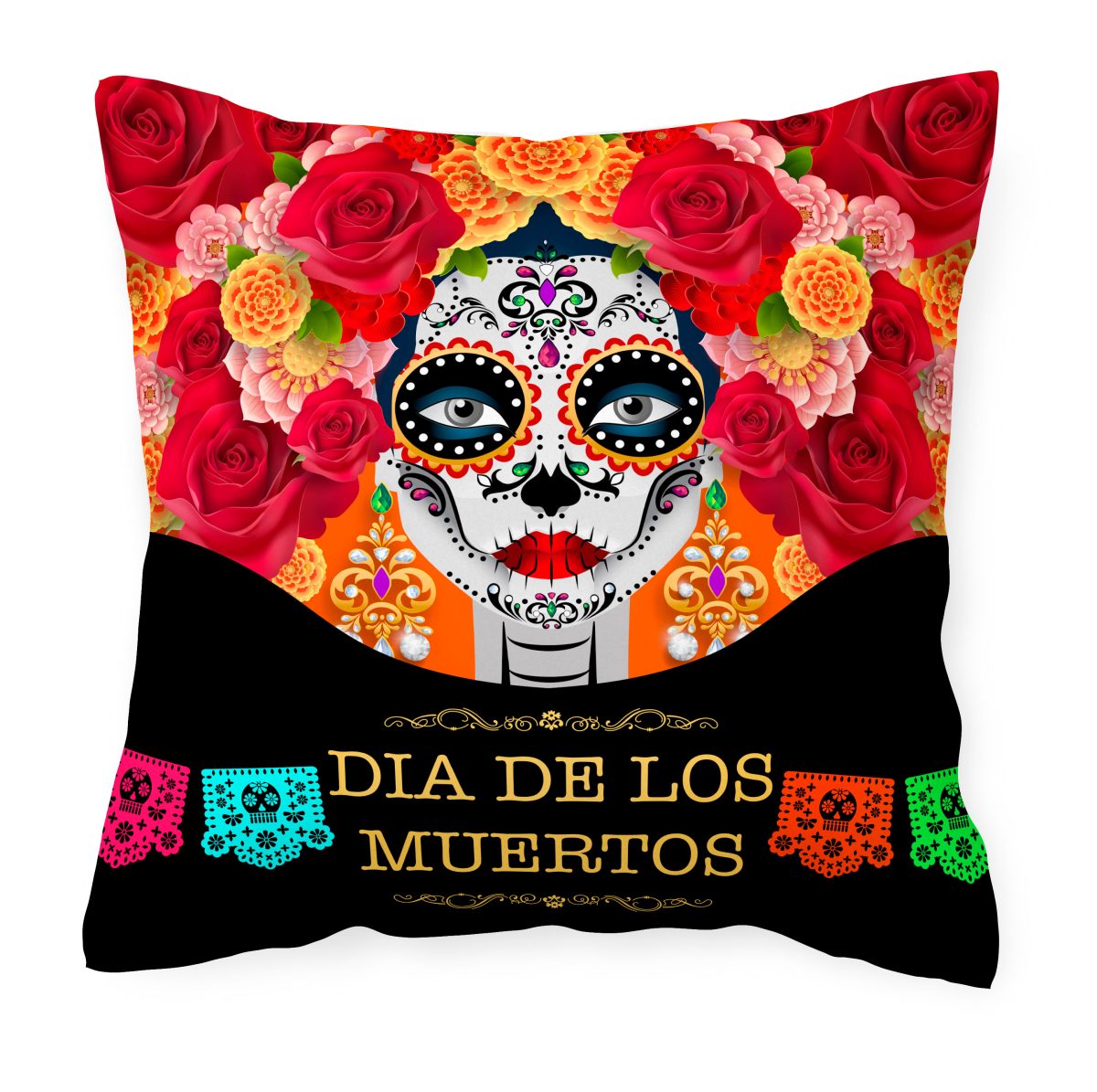 Cojín Día de Muertos Catrina Papel Picado C0080